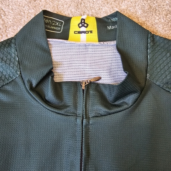 NWOT CEROTIPOLAR Snug Fit Men AirCool Cycling Jersey Bike Shirts XXL - Picture 3 of 10